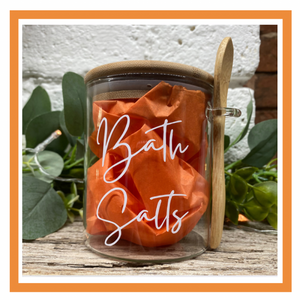 Glass Bath Salts Container
